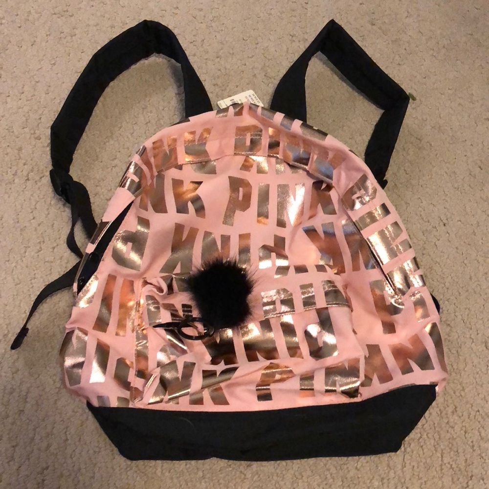 Pink and gold backpack from PINK